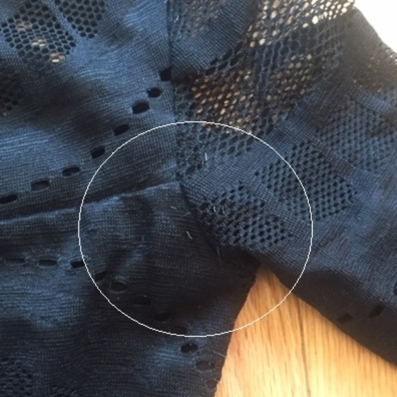 Vintage BCBGeneration Lace Knit Peplum Black Mini Dress - Size 0 - Picture 8 of 9